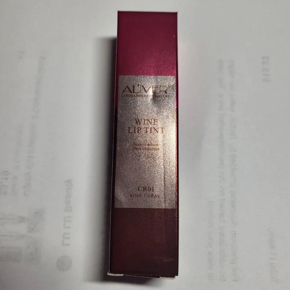 Aliver Wine Lip Tint Liquid Matte CR01 Rose Coral